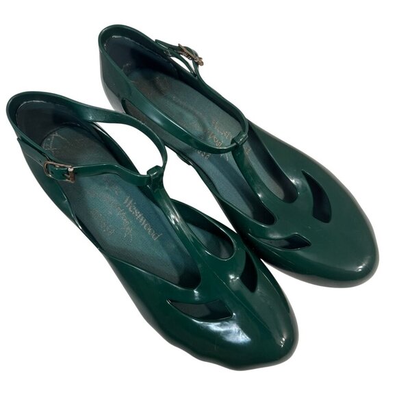 VIVIAN WESTWOOD Anglomania + Melissa Animal Paw T-strap Jelly pumps 9 US - Picture 3 of 7